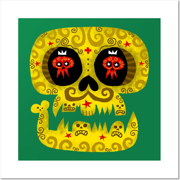 CALAVERA AMARILLA! Wall Art by MEXOPOLIS